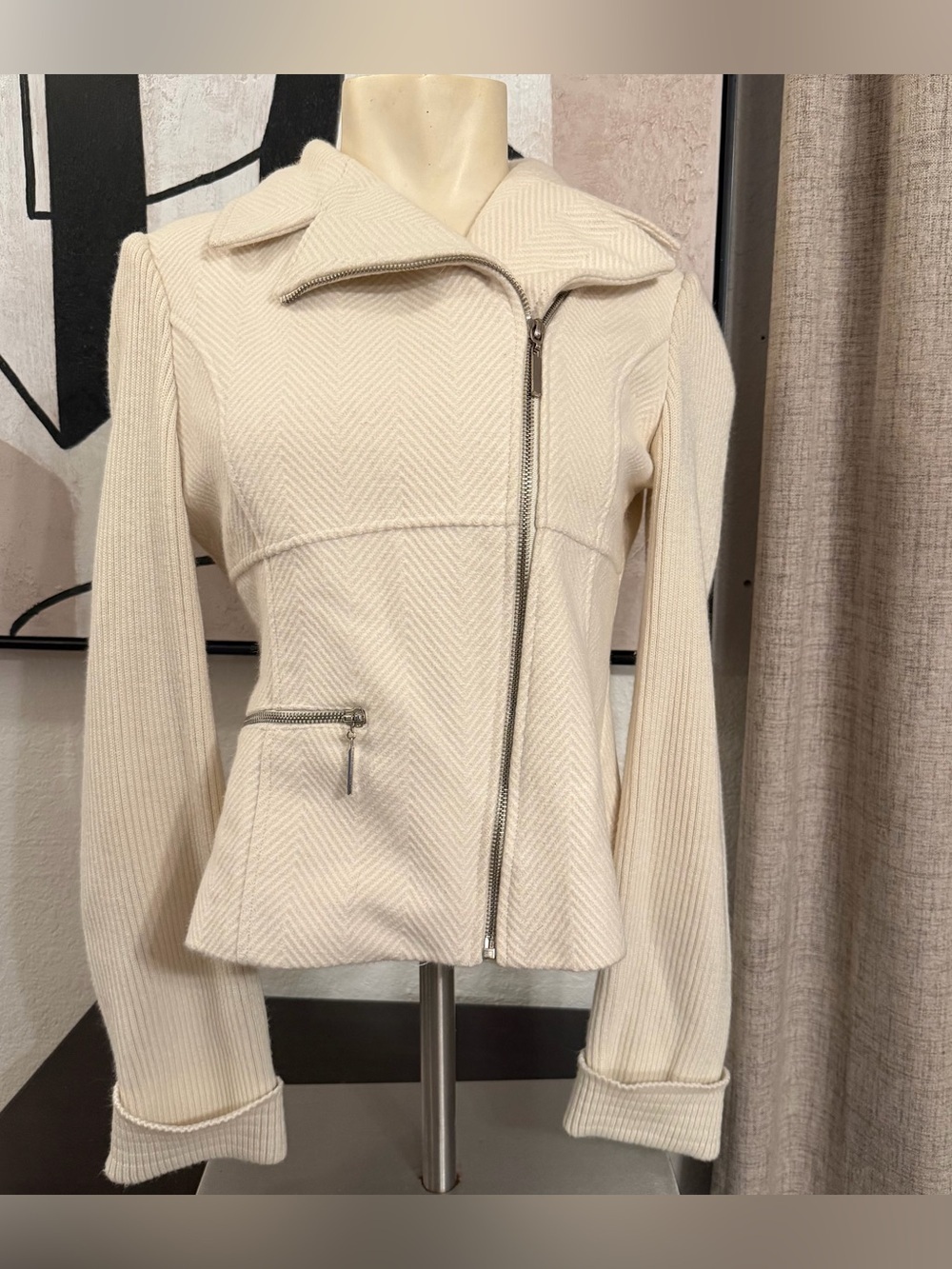 Y2k Bebe Women's Ivory Blazer